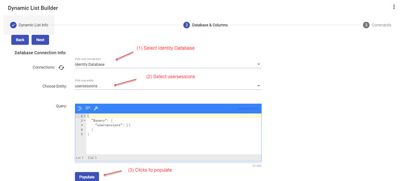 Database Connection Info